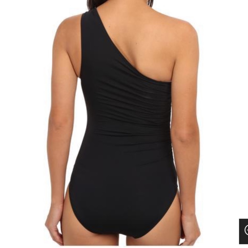 NWT summer beach luxury Michael Kors one shoulder navy bathing suit - Picture 6 of 14